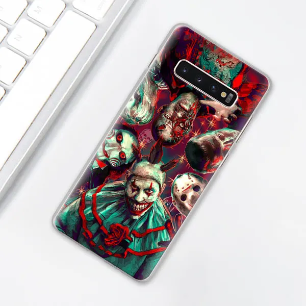 008 Джокера клоун ужас чехол для телефона для samsung Galaxy S10e S10 плюс S7 S8 S9 Plus, Note 8, 9, 10, плюс M10 M20 M30 жесткий чехол Coque - Цвет: 008