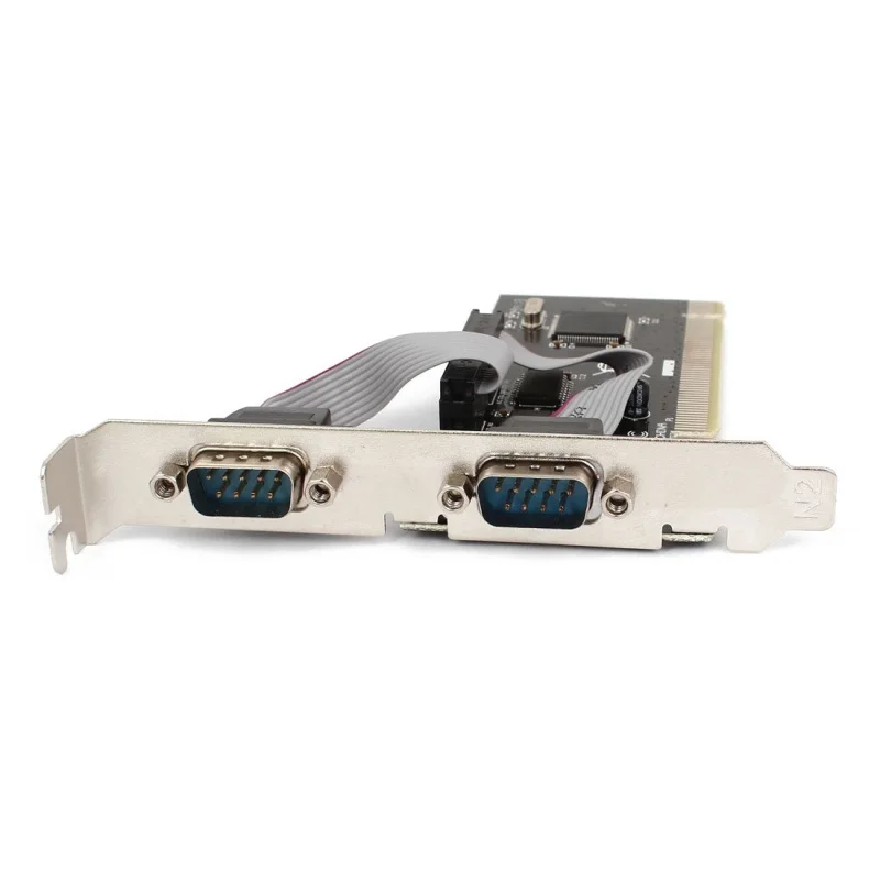2 порта PCI serial RS232 DB9 адаптер контроллер карты Поддержка компьютерной черный +