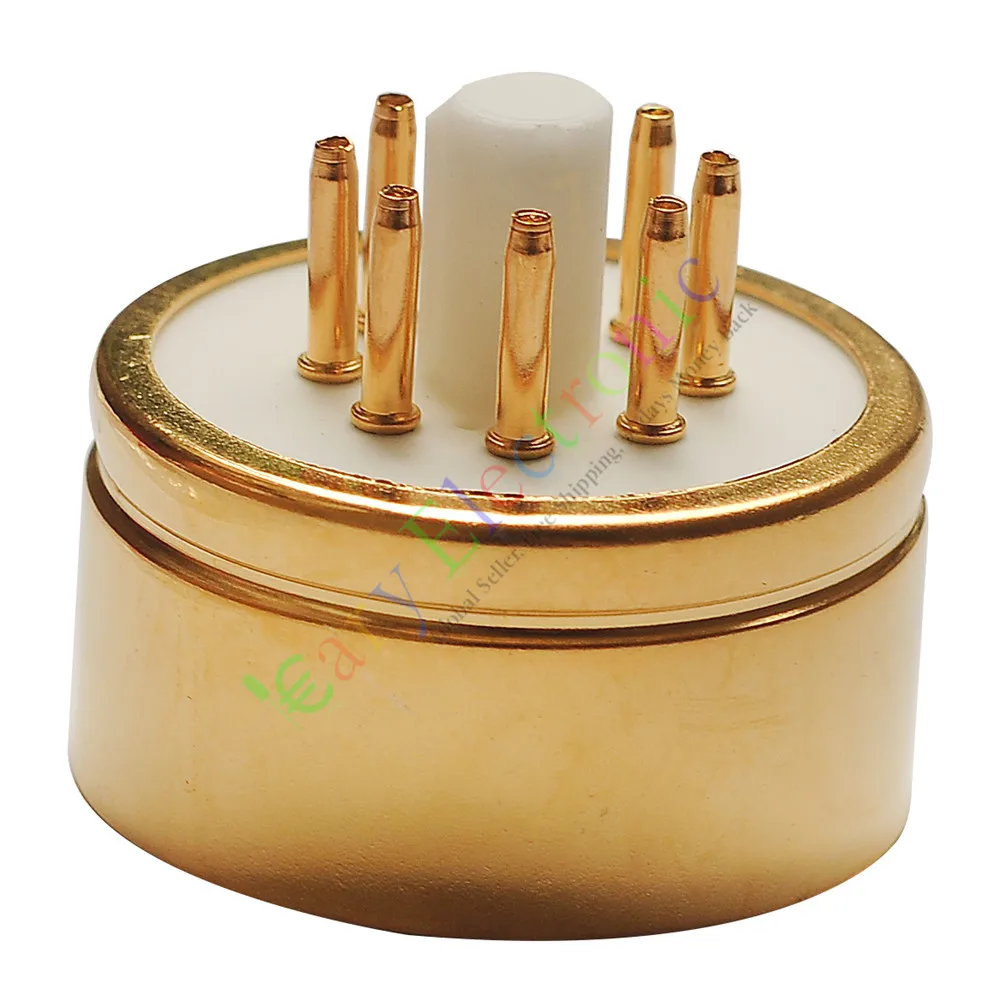 Оптом и в розницу 2 шт 8Pin золотой керамический гнезда вакуумных трубок Saver base Fr 6L6