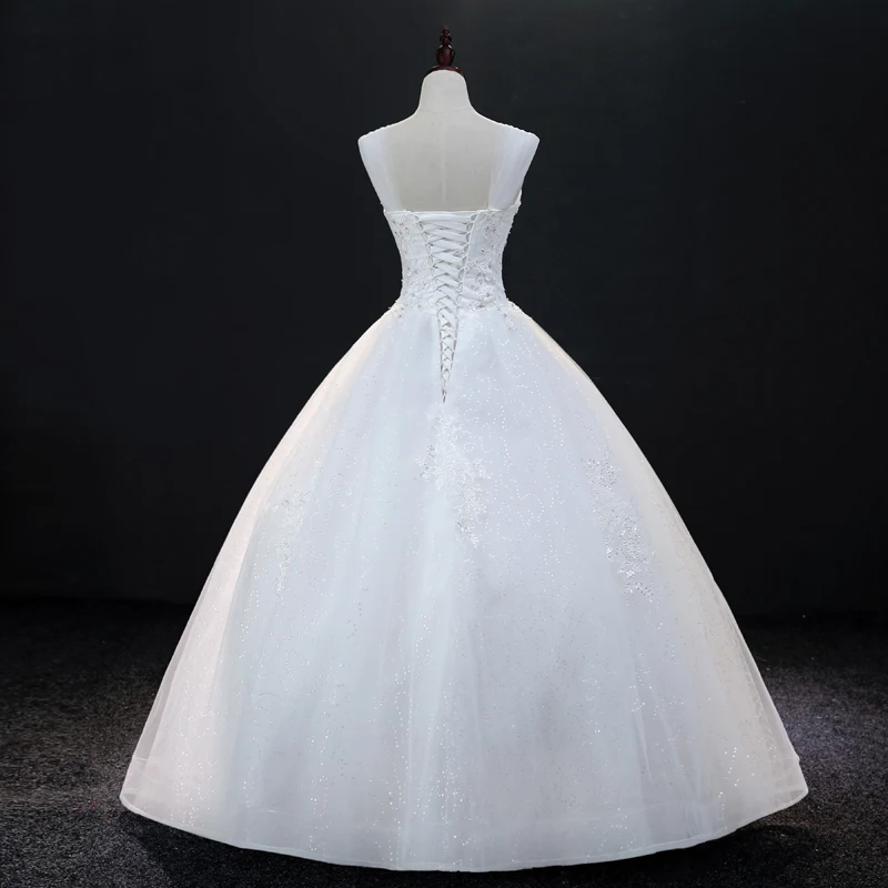 Женское свадебное платье Fansmile бальное на бретелях спагетти модель 2020|bridal dress|plus