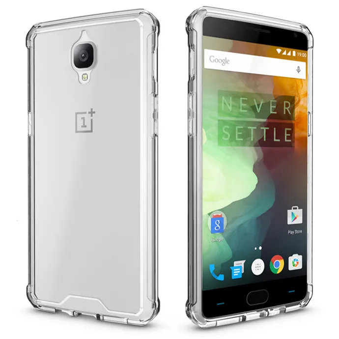 D для Oneplus 3T чехол A3003 Кристальный Гибридный Бампер прозрачный жесткий акриловый чехол-накладка для Oneplus 3T One Plus 3 One Plus 3T телефон чехол s Coque - Цвет: clear