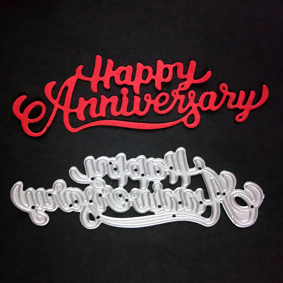 SDR Happy anniversary трафареты для резки металла DIY Скрапбукинг/фотоальбом Декоративные