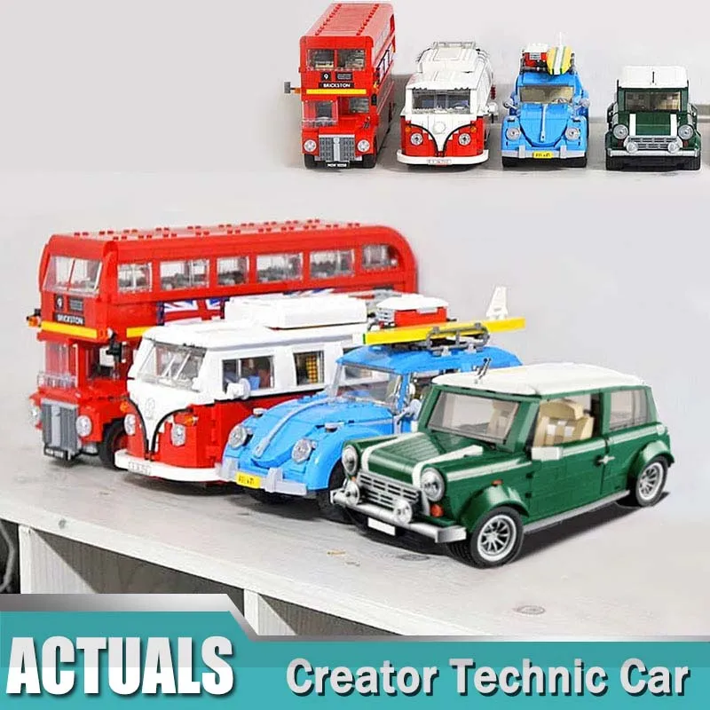Technic 21001 21002 21003 Volkswagen T1 Camper Building Blocks Bricks Toys Compatible 10220 10252 10242 Christmas Gift | Игрушки и хобби