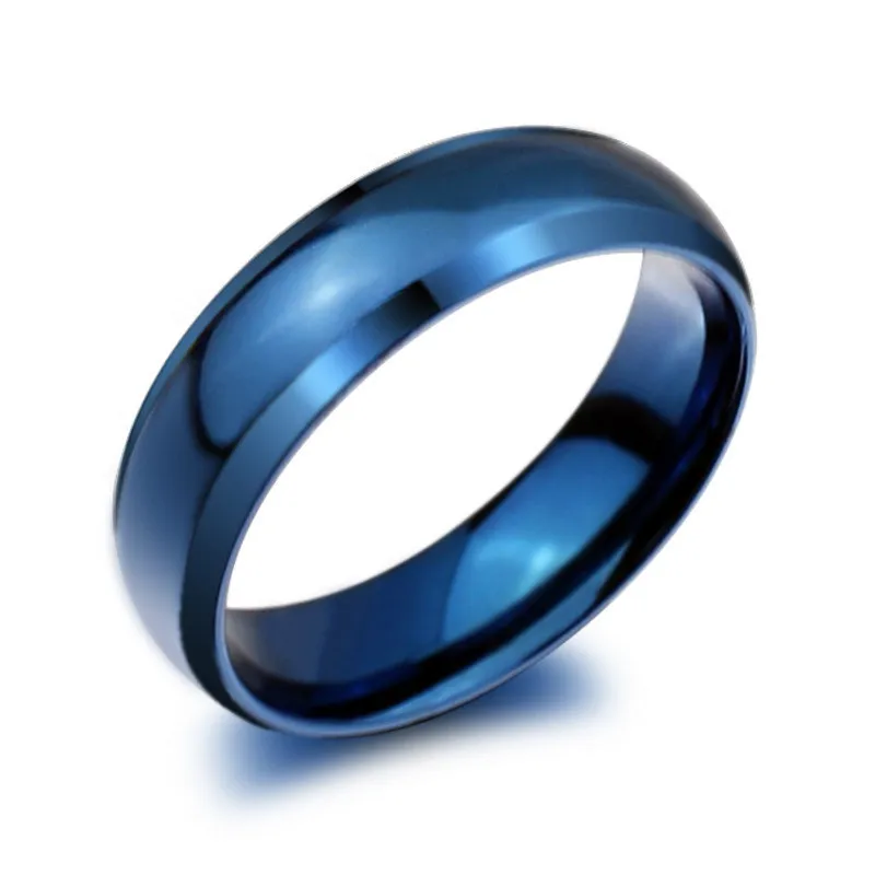 stainless steel blue color the rings for men and women finger ring jewelry Classic titanium | Украшения и аксессуары