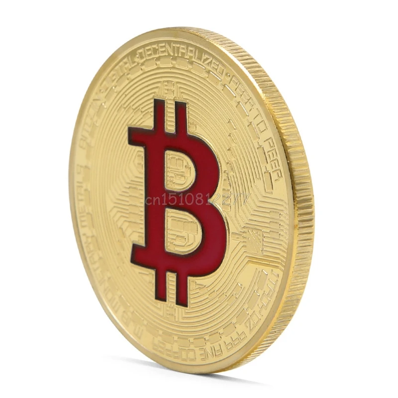 Позолоченные Биткоин монета Коллекционная Биткоин искусство коллекция подарок физический