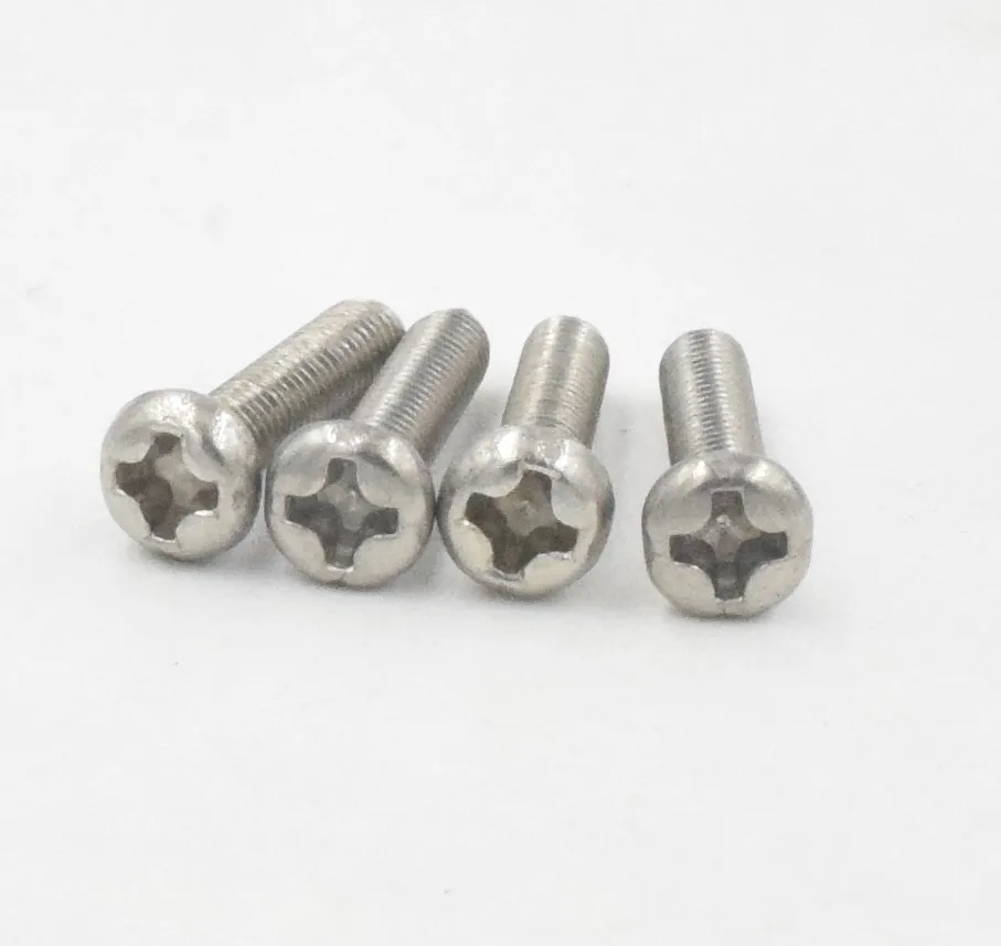 50Pcs M3 Stainless Steel Phillips Screws Cross Round Head Screw Bolts Nuts Fasteners Hardware Tools x14mm | Обустройство дома