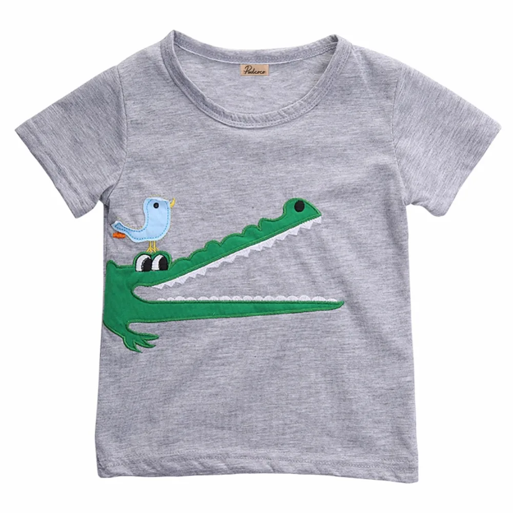 Children Toddler Baby Kids Boys Clothes Sets Summer Cute Animals Plaid Tops T-shirt Pants Shorts Outfits Size 2 3 4 5 6 7T |