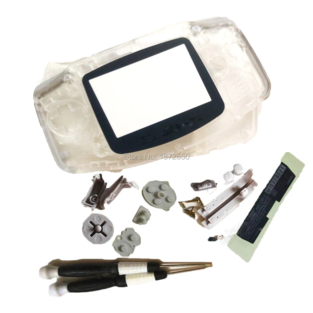 Горячая Распродажа Кристалл Цвет Замена Ремонт Корпус для NintendoGameboyAdvance GBO Cover