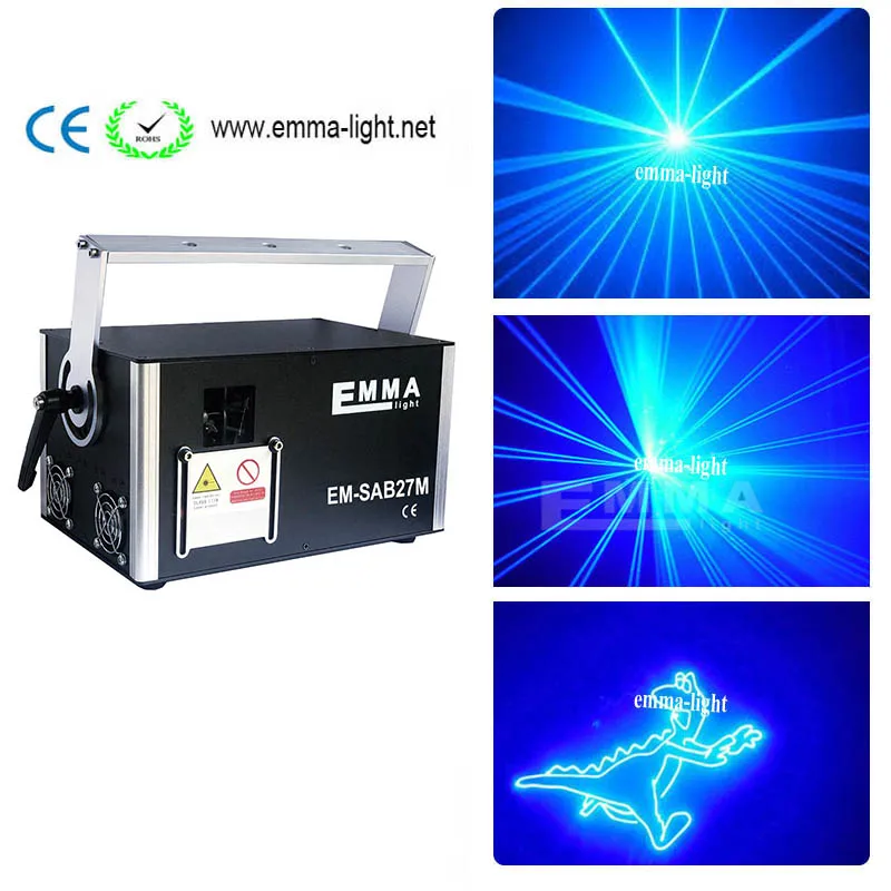 DMX 512 мини 4000 МВт синий Одноцветный лазерный сканер сценического освещения DJ