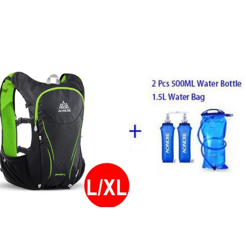 Green LXL All AONIJIE мужской женский жилет для марафона, гидратационный жилет для л, сумка для воды, сумка для велоспорта, походов, сумка для спорта на открытом воздухе, походный рюкзак - Цвет: Green LXL All