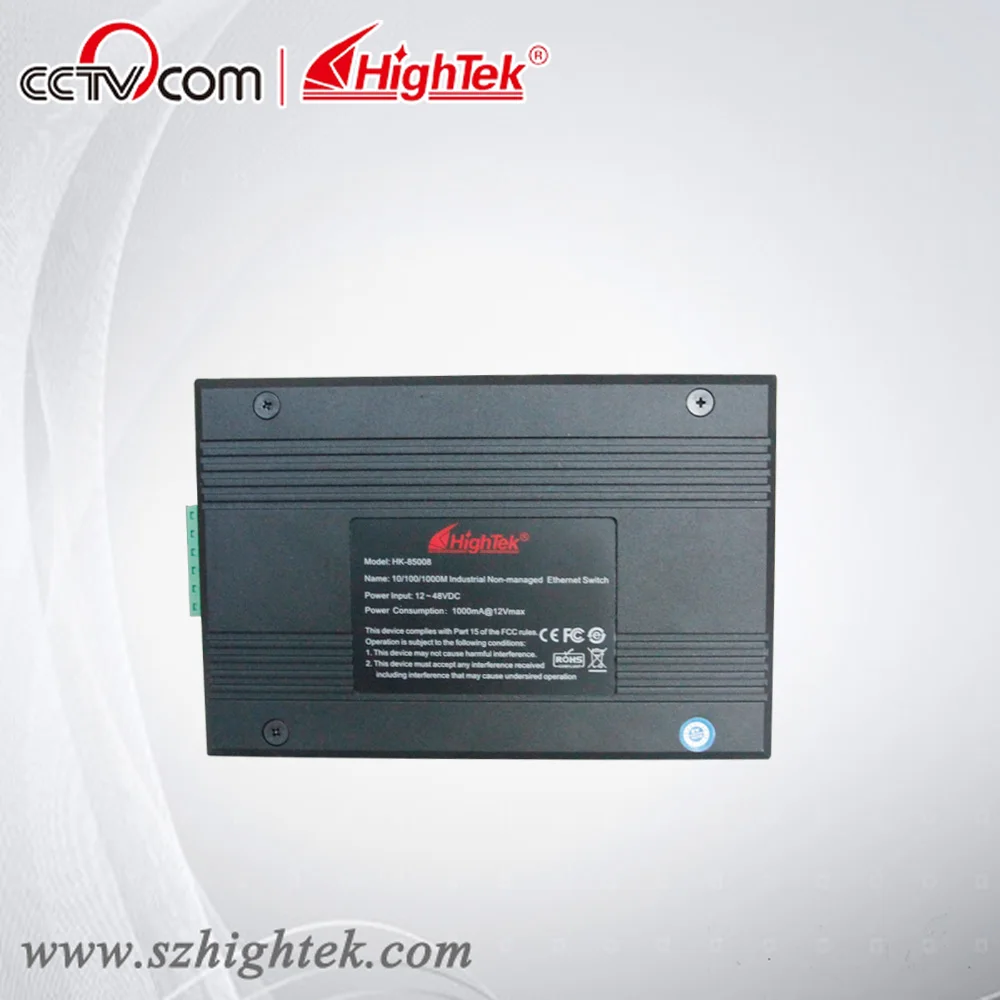 Hightek HK-85008 промышленных неуправляемый 8 портов 10/100/1000 м сетевой коммутатор Ethernet |