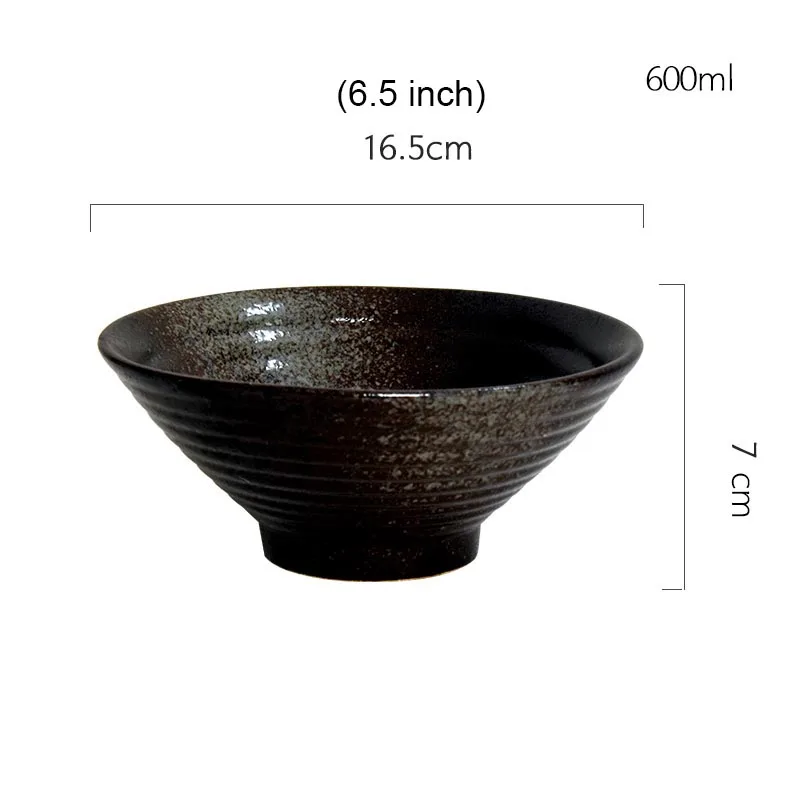 J(6.5inch) 4,5/5,5/6,5/8/9 дюймов японский Керамика Bowl Ramen большая чаша говядина Лапша супа чашки, миски под рис салат контейнер Винтаж Кухня посуда - Цвет: J(6.5inch)