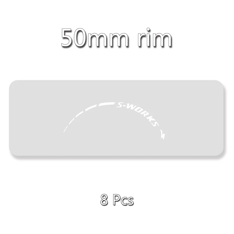 50mm rim White S-works набор колес наклейки на обод для углеродного шоссейного велосипеда SWORKS 40 мм 50 мм Гонки Велоспорт Замена наклейки - Цвет: 50mm rim White