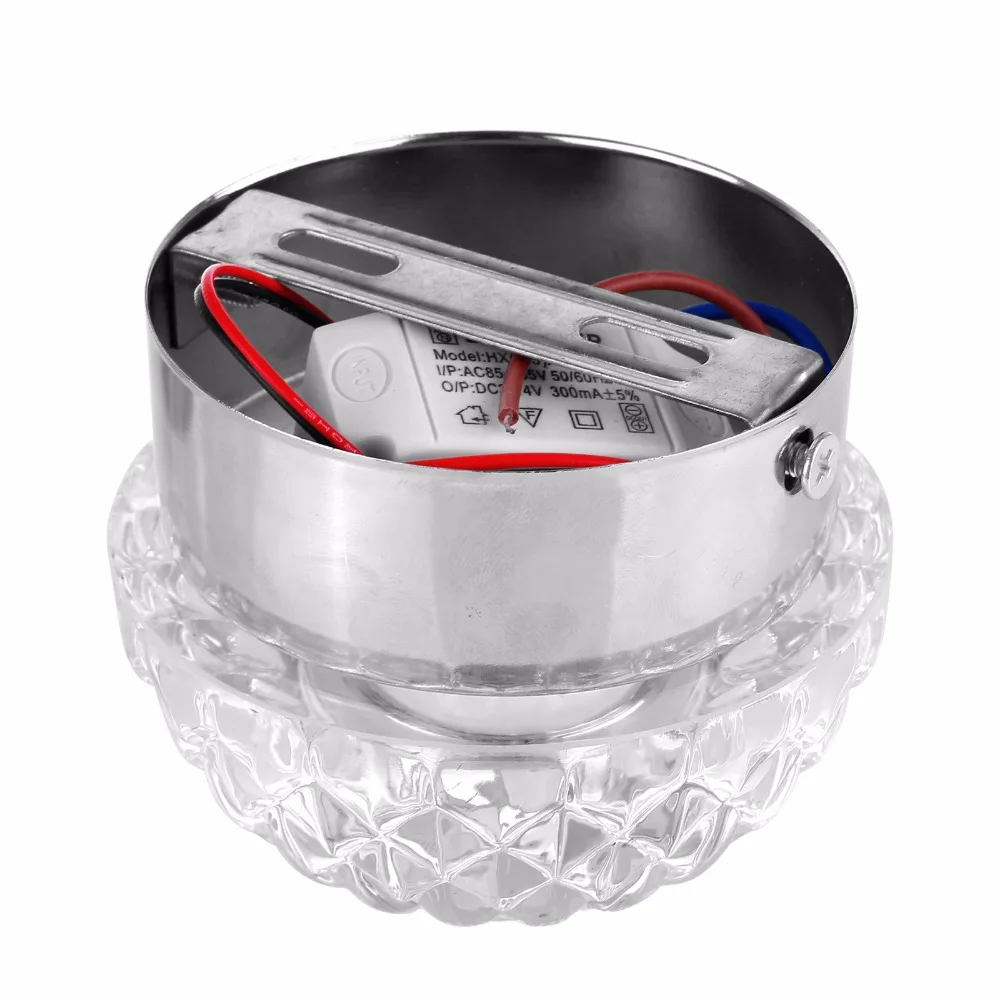 Новинка 2019 3 Вт Хрустальный светодиодный потолочный светильник SMD 5730 точечный