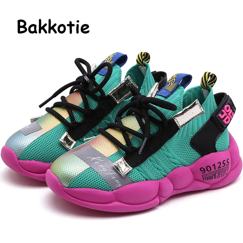 Bakkotie/2019 г. летняя новая разноцветная повседневная обувь для девочек детская