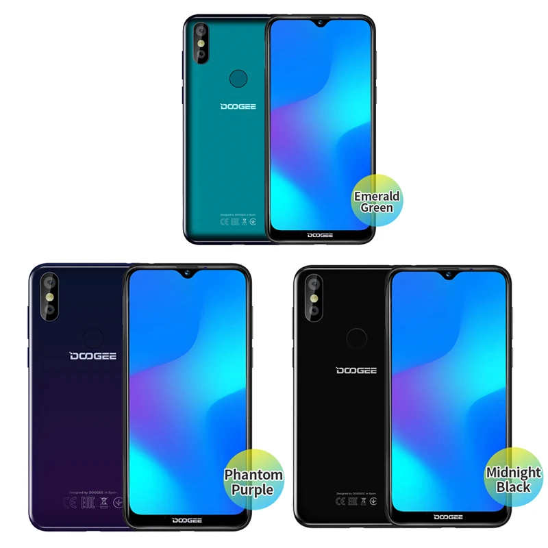 В наличии DOOGEE Y8 Android 9 0 смартфон 3 ГБ ОЗУ 32 Гб ПЗУ 6 1 &quotFHD 19:9 дисплей 3400 мАч MTK6739 4G LTE