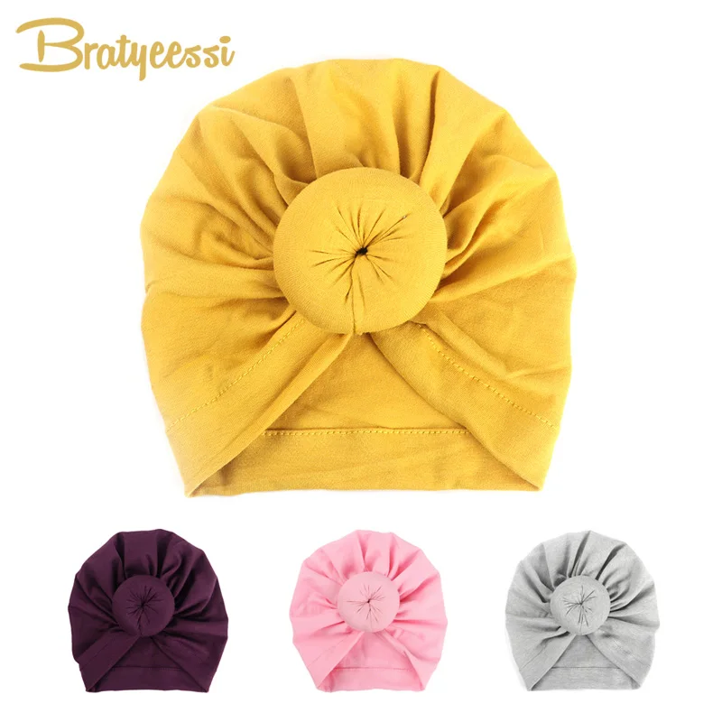 Fashion Donut Baby Hat Newborn Elastic Cotton Beanie Cap Multicolor Infant Turban Hats 1 PC | Детская одежда и обувь