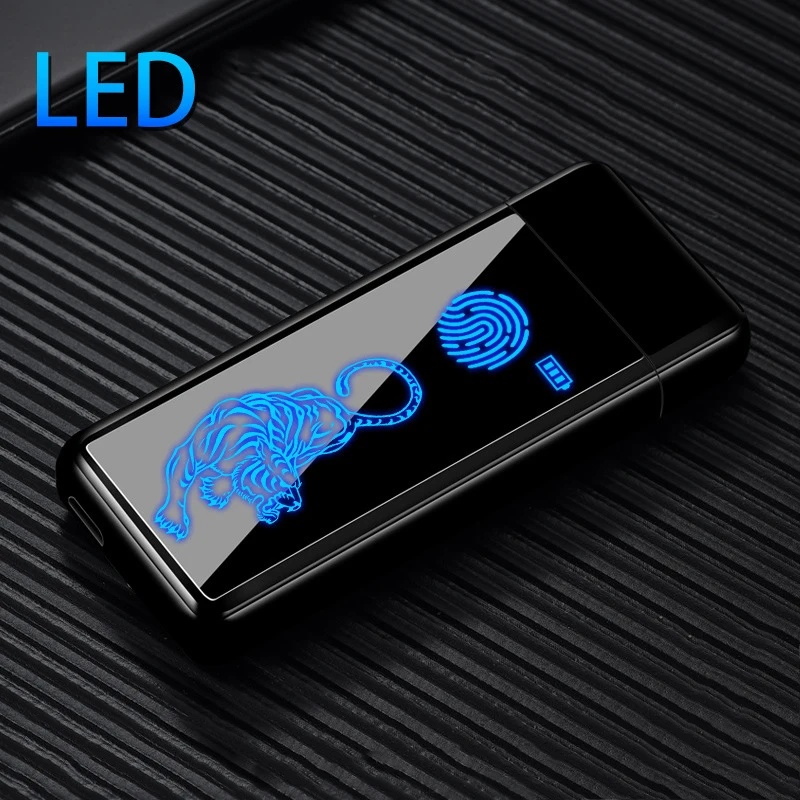 Сенсорный датчик USB Зажигалка индукционный большой экран светодиодный