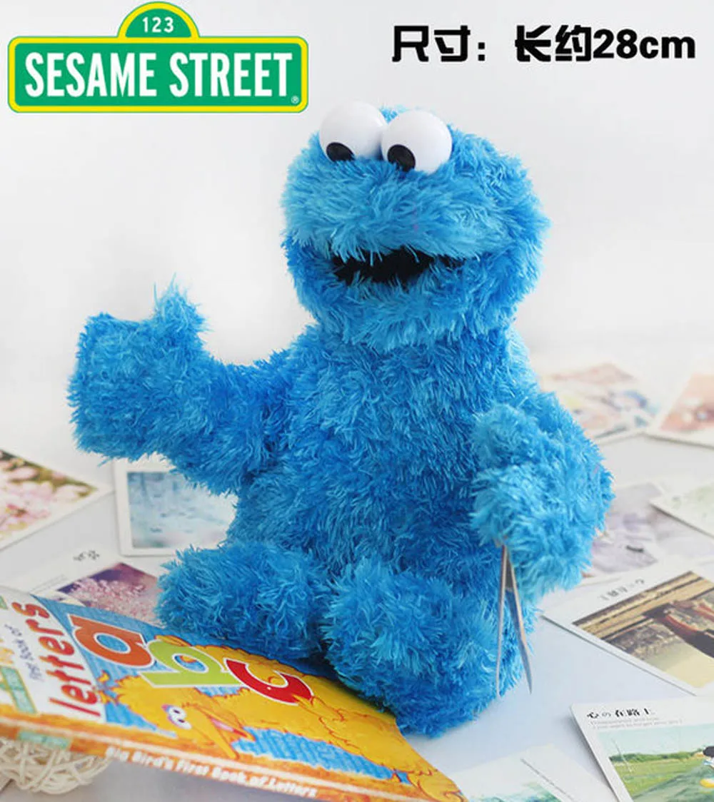 Cookie Monster 8 видов стилей Улица Сезам Элмо печенье Гровер Берт Оскар Зои и Эми большая птица 26-34 см плюшевые куклы Подарки Розничная торговля - Цвет: Cookie Monster