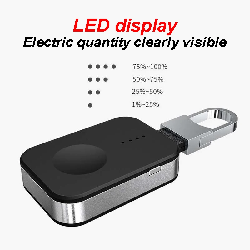 QI Wireless Charger for Apple Watch 1 2 3 Portable Mini Power Bank External Battery Key Chain IWatch 4 | Мобильные телефоны и