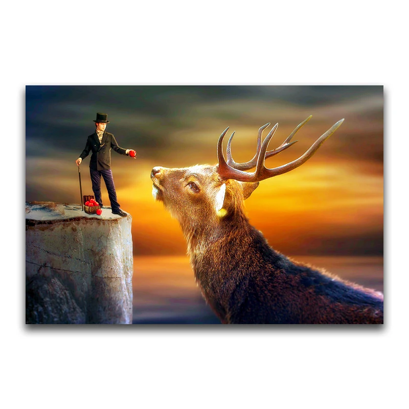 H2256 daimond painting full diamond abstract embroider The magician and the elk | Дом и сад