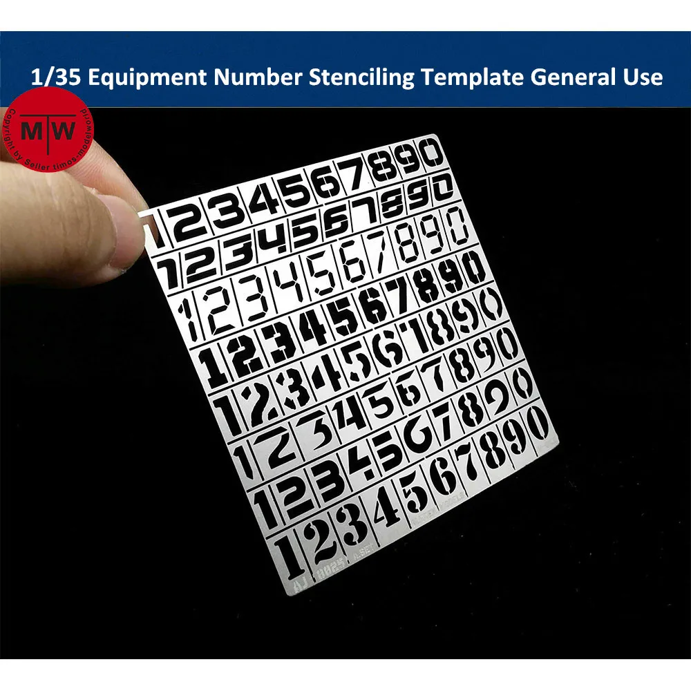 

1/100 1/35 Scale Heavy Equipment Number Stenciling Template Leakage Spray Plate Tools for Gundam Military Model Kit AJ0025