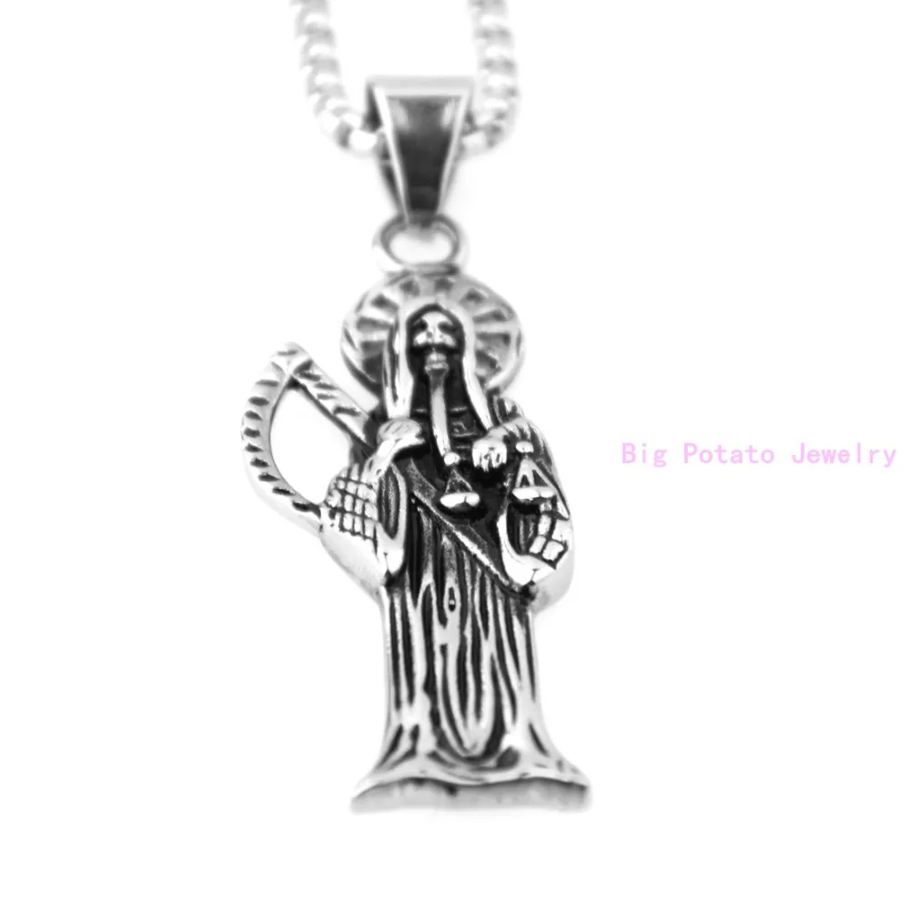 Цепочка с подвеской в виде черепа смерти из нержавеющей стали 316L 60 см|necklace ball