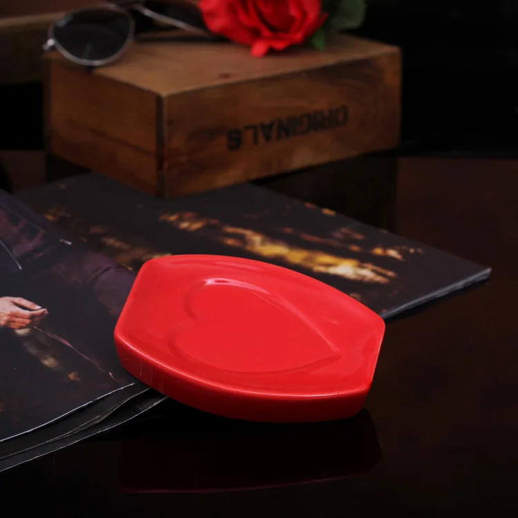 Красный глянцевый любовь пять частей керамической ванной набор аксессуаров для