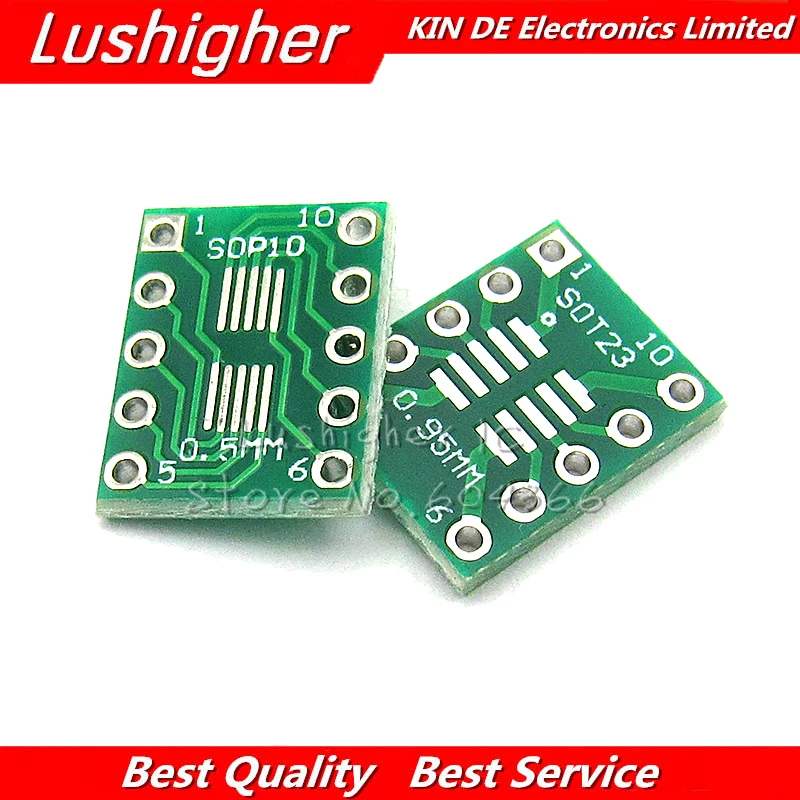 

10PCS SOT23 MSOP10 UMAX To DIP10 Transfer Board DIP Pin Board Pitch Adapter New