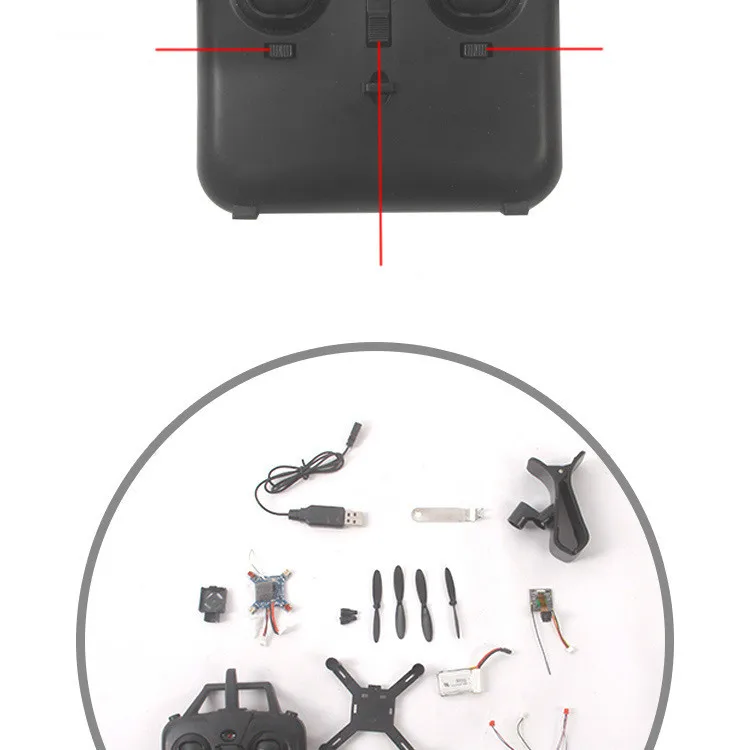 Wifi FPV камера микро Дрон рамка вертолет DIY Дрон 2,4G RC Квадрокоптер Безголовый комплект рамы мини квадрокоптера
