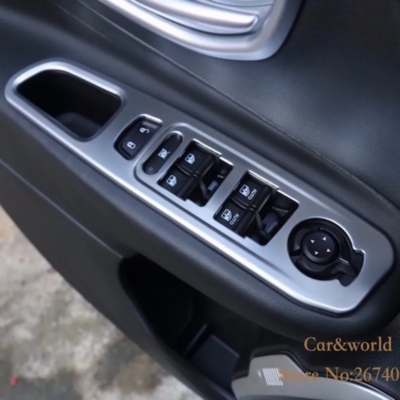 Для 2015 до 2017 Jeep Renegade стекло переключатель Крышка отделка двери окна подлокотник