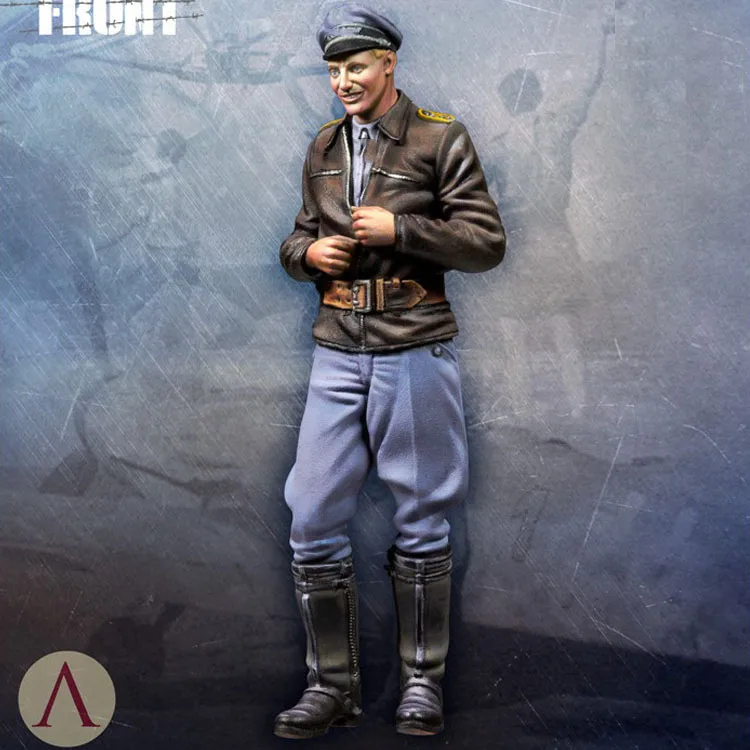 1/35 шкала Неокрашенная фигурка пилота ВВС Эрих Хартманн Коллекция фигурка|Наборы