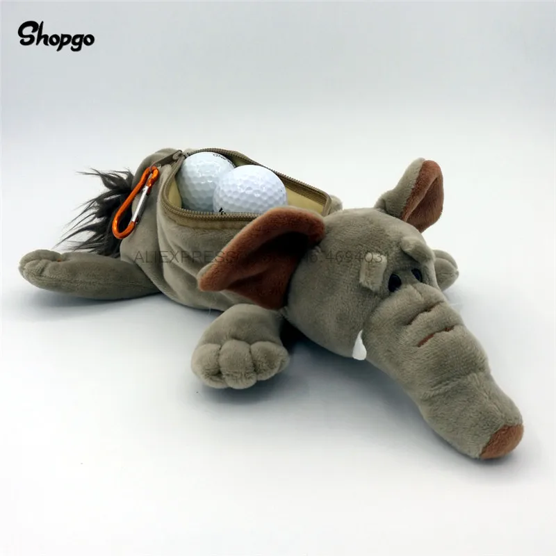 [Размер 6-7 шт.] Маленький слон сумка для мяча гольфа сумки на молнии с животными