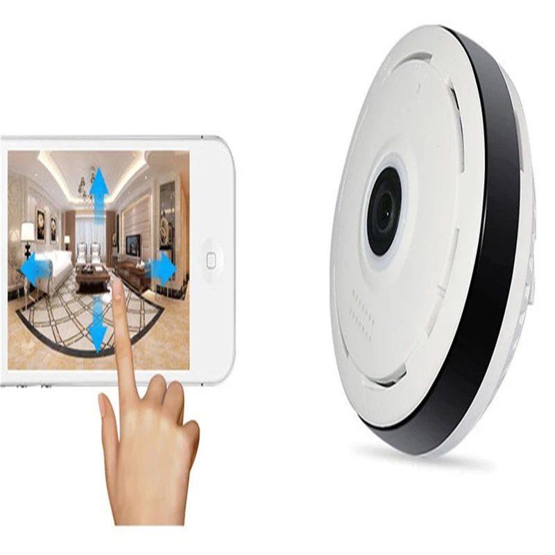 Сетевая камера HD рыбий глаз 960P WiFi VR ночного видения 360 градусов панорамная CCTV