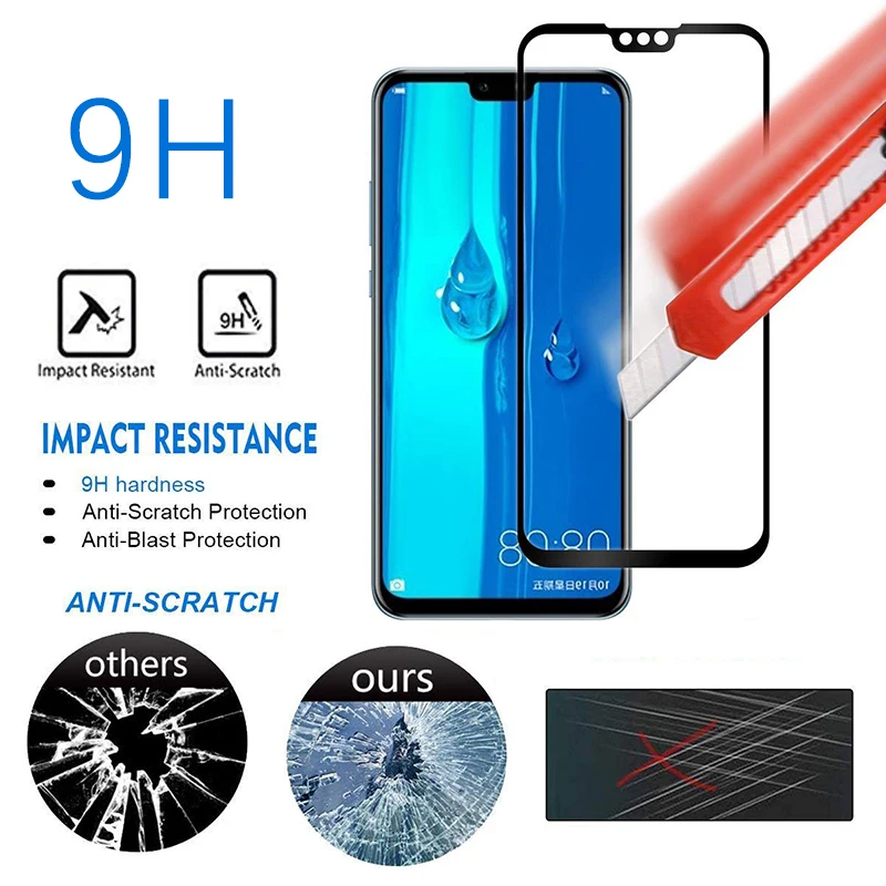 Защитное стекло для huawei y9 2019 cam закаленное huavei hauwei tremp y 9 9y Защитная пленка экрана