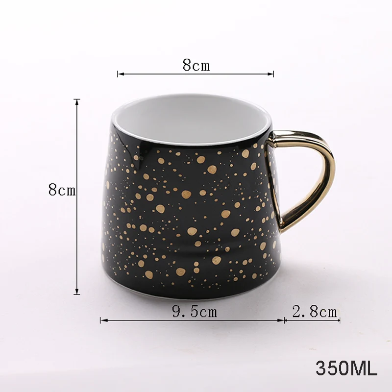 black 1pcs Керамика кружка кофе чашки домашний, для напитков, костяной фарфор кофейная чашка с крышкой Эфирное послеполуденный Чай Вечерние tazas де кафе Крышка для чашки - Цвет: black 1pcs