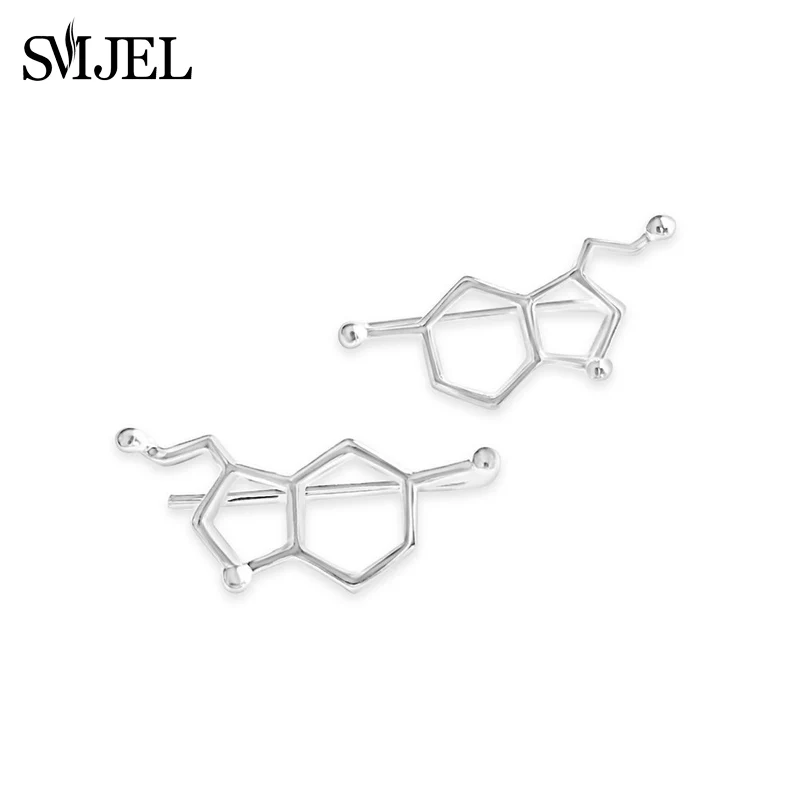 ED153 SMJEL, винтажные серьги в виде листьев, каффы для ушей, альпинисты, свадебные ювелирные изделия, геометрические горные рога, филиал, серьги-гвоздики, для женщин, свадебный подарок - Окраска металла: ED153