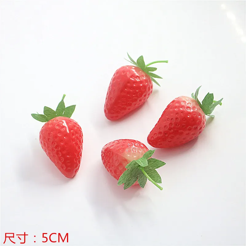 Big strawberry 10 шт. искусственный узор для моделирования, Декорации для фотосъемки, рождественские декорации для фотографий - Цвет: Big strawberry