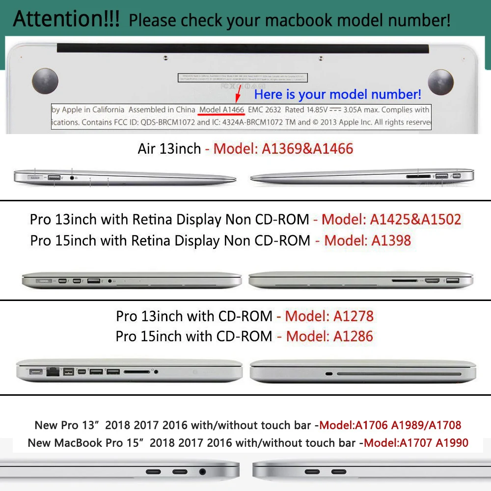 Для MacBook Pro 13 15 дюймов Чехол с/без сенсорной панели кристально матовые жесткие чехлы модели A1706 A1989 A1990