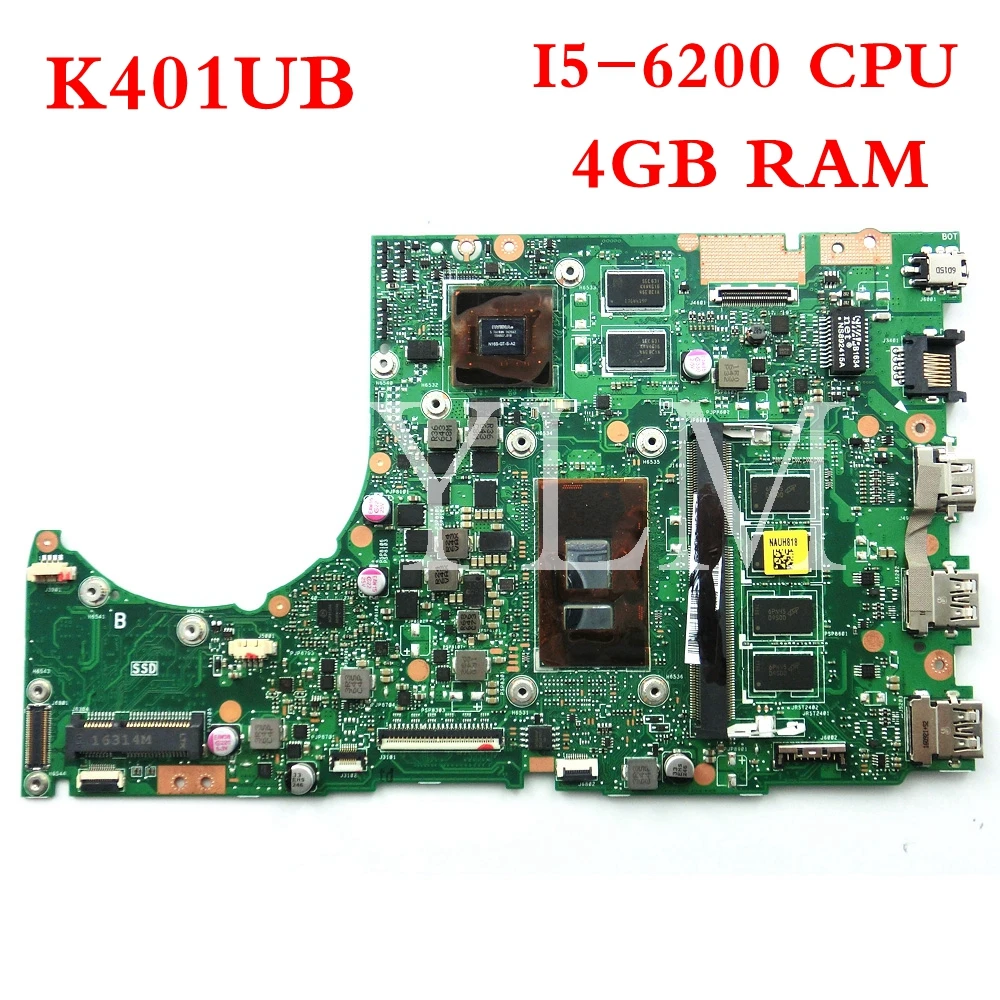 K401UB I5 6200 процессор 4 Гб оперативная память материнская плата REV2.0 для ASUS K401U