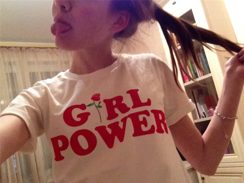 Футболка YEMUSEED Girl Power женская футболка унисекс хлопковая одежда WMT323 | Женская