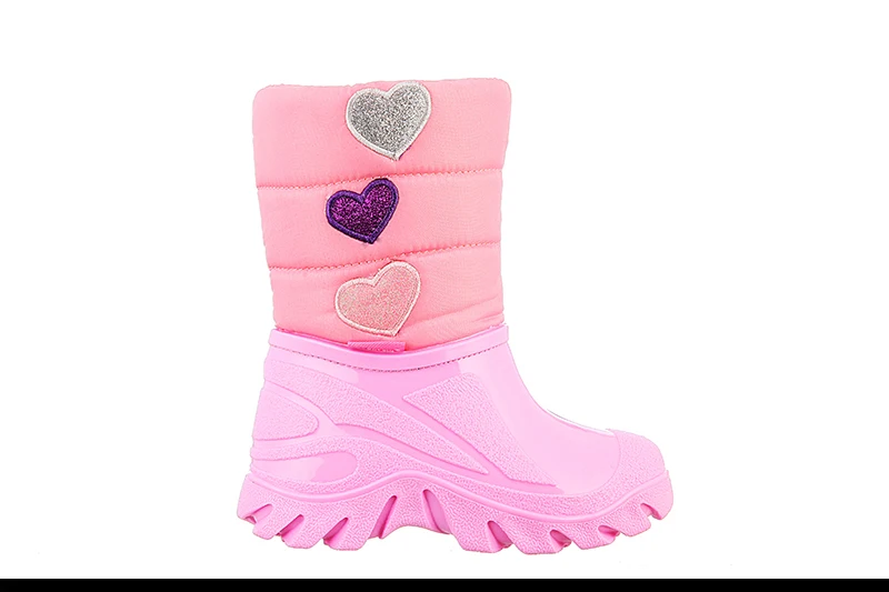 Зимние сапоги для маленьких девочек; зимние сапоги на резиновой подошве для девочек; плюшевая обувь с вышивкой для активного отдыха; теплые шерстяные водонепроницаемые резиновые сапоги