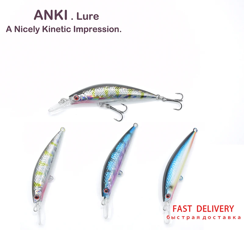 ANKI Long tongue 70mm 14g SUGAR DEEP 70D Japan Hard Fishing Lure Wobbler Pesca Artificial Bait deep sinking Minnow | Спорт и