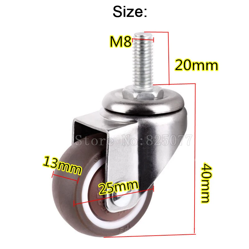 4 шт. мини ролики для мебели 1 дюйм 20 кг|swivel casters|caster rollersswivel caster wheels |