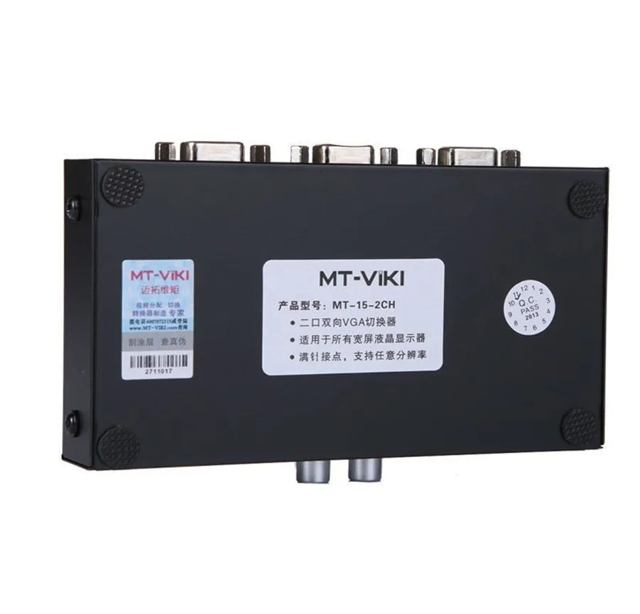 Высокое качество MT-VIKI MT-15-2CH 1080p разрешение 2 порта VGA коммутатор Box Hub для хоста