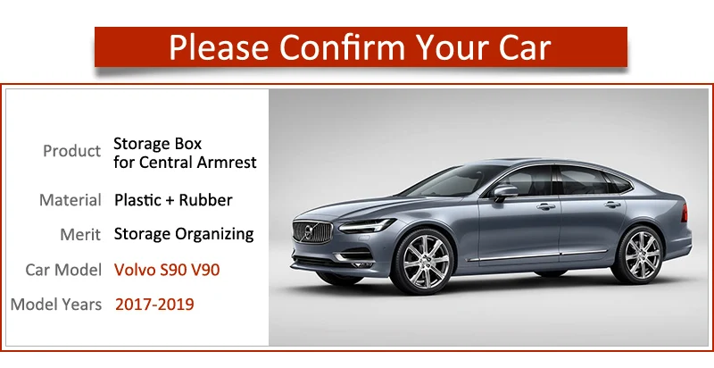 Подлокотник коробка для хранения VOLVO S90 V90 2017 2018 2019 2020 укладка Tidying автомобильный