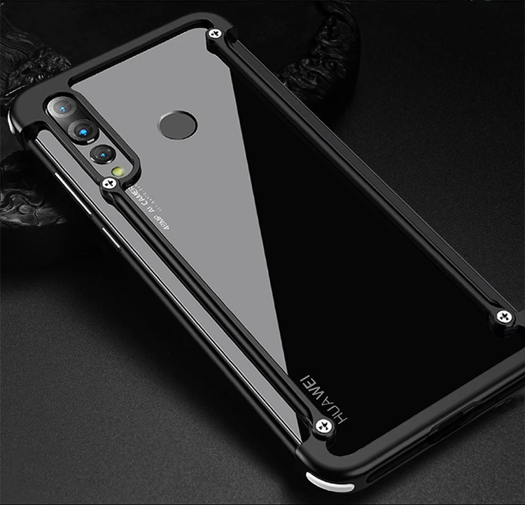Black Oatsbasf Алюминиевый металлический бампер чехол для huawei Nova 4 модный бизнес подушка безопасности защитный чехол huawei Nova 4 бампер - Цвет: Black