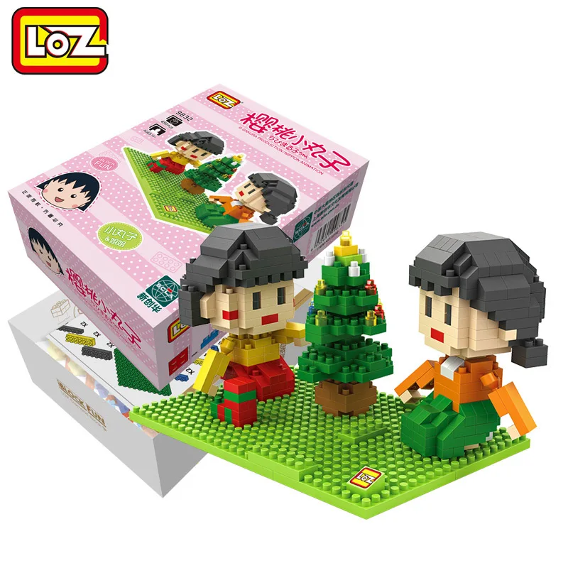 Chibi Maruko Чан 4 Стили По Выбору Сцены Edition Микрочастиц LOZ Строительные Блоки ABS Ранние