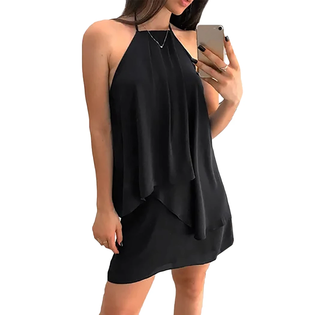 Сексуальные мини платья с открытой спиной женское платье 2019 Новое модное тонкое