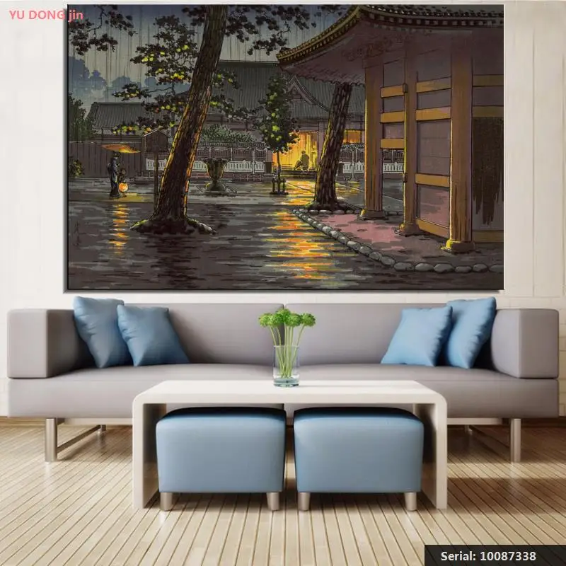 Earth light Landscape Classical oil Painting Drawing art Spray Unframed Canvas iron gemstone picture miniature picture10087338 | Дом и сад